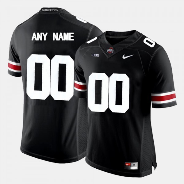 Ohio State Buckeyes #00 Men NCAA Custom Jersey Black