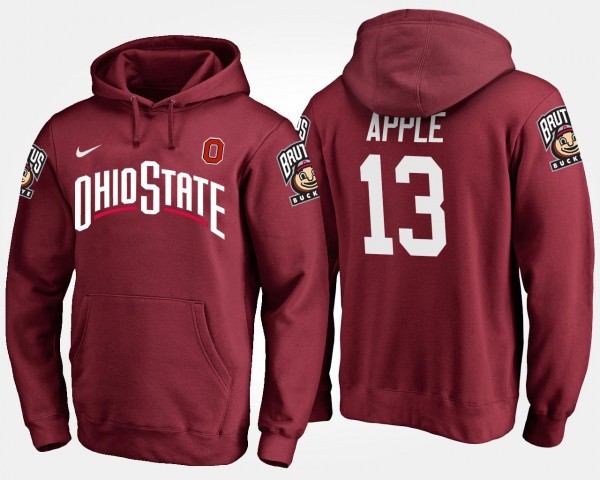 Ohio State Buckeyes #13 Eli Apple For Men's Hoodie - Scarlet