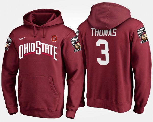 Ohio State Buckeyes #3 Michael Thomas For Men Hoodie - Scarlet