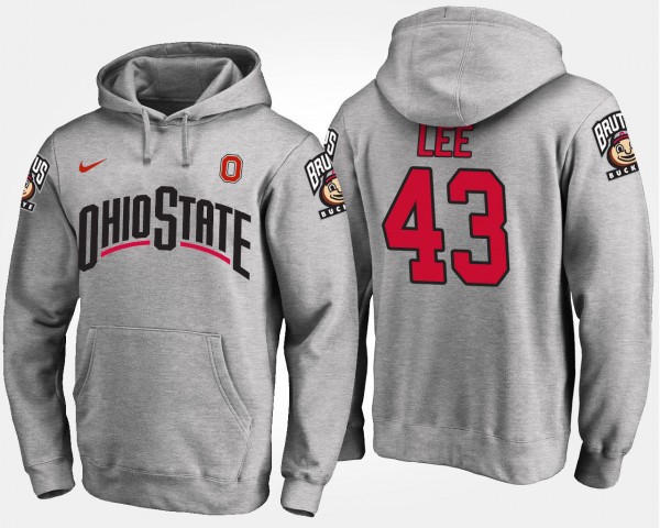 Ohio State Buckeyes #43 Darron Lee Mens Hoodie - Gray