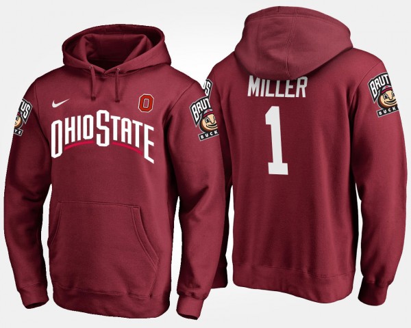 Ohio State Buckeyes #5 Braxton Miller For Men's Hoodie - Scarlet