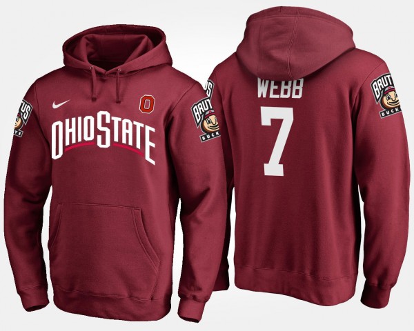 Ohio State Buckeyes #7 Damon Webb Mens Hoodie - Scarlet