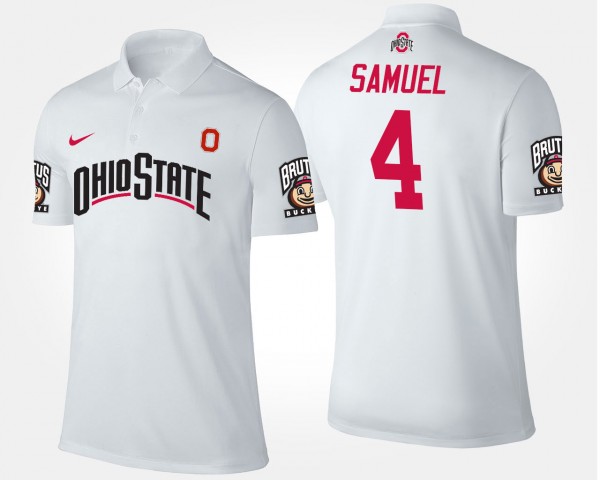 Ohio State Buckeyes #4 Curtis Samuel For Men Polo - White