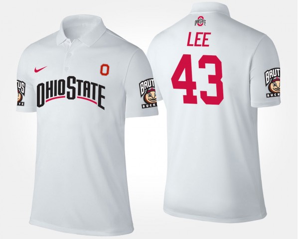 Ohio State Buckeyes #43 Darron Lee For Men's Polo - White