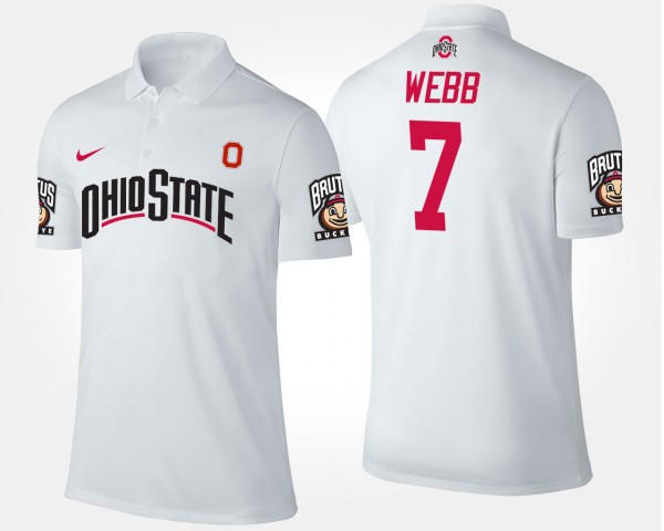 Ohio State Buckeyes #7 Damon Webb For Men Polo - White