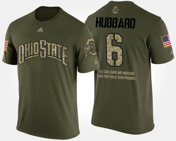 Ohio State Buckeyes #6 Sam Hubbard Short Sleeve With Message Military Men's T-Shirt - Camo