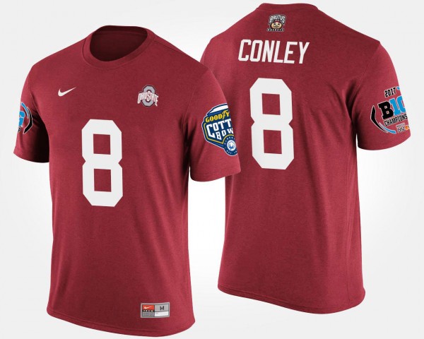 Ohio State Buckeyes #8 Gareon Conley Men Big Ten Conference Cotton Bowl Bowl Game T-Shirt - Scarlet