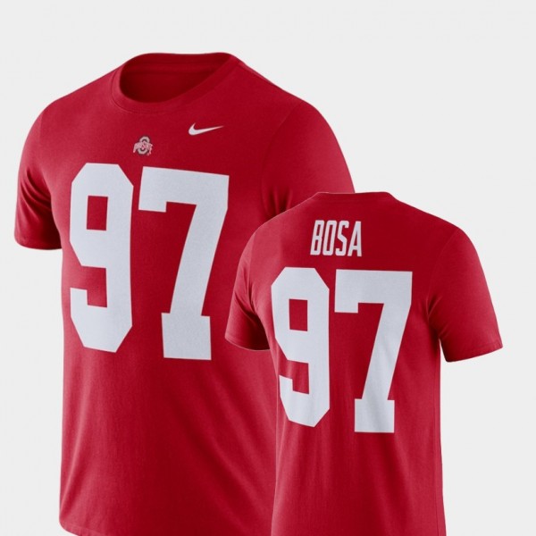 Ohio State Buckeyes #97 Joey Bosa Men's Football Performance T-Shirt - Scarlet