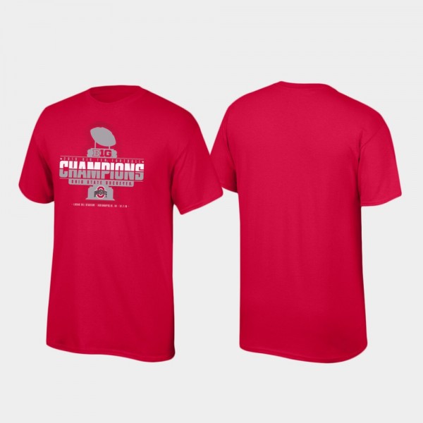 Ohio State Buckeyes 2019 Big Ten Football Champions Locker Room For Men T-Shirt - Scarlet